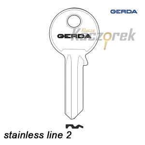 Gerda 064 - klucz surowy - STAINLESS LINE nr 2